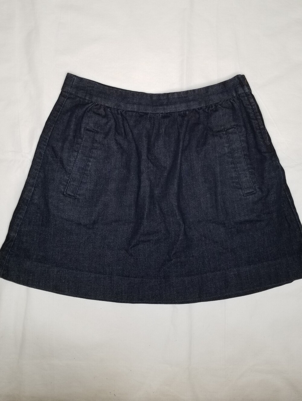 Vintage J. Crew Dark Wash Short Skirt Denim Jean A Line Wmn's Size 4 Twee Preppy